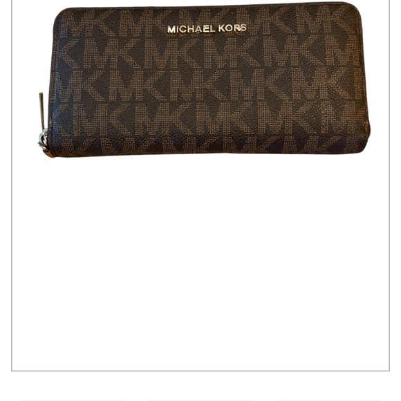 MICHAEL KORS Zip Around Long Wallet Signature logo - Picture 1 of 8